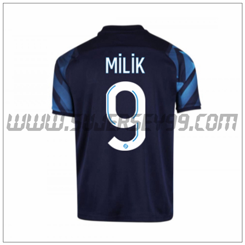 Segunda Camiseta Futbol Marsella OM MILIK 9 2021 2022