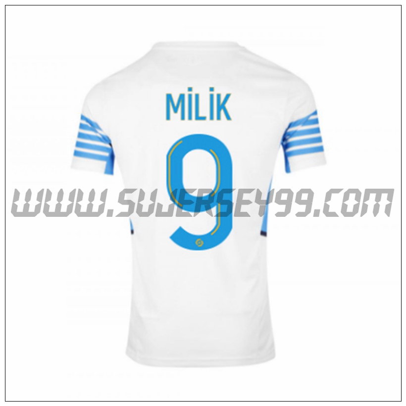 Primera Camiseta Futbol Marsella OM MILIK 9 2021 2022