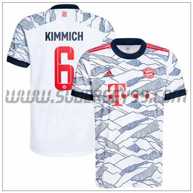 Tercera Camiseta Futbol Bayern de Munich Kimmich 6 2021 2022