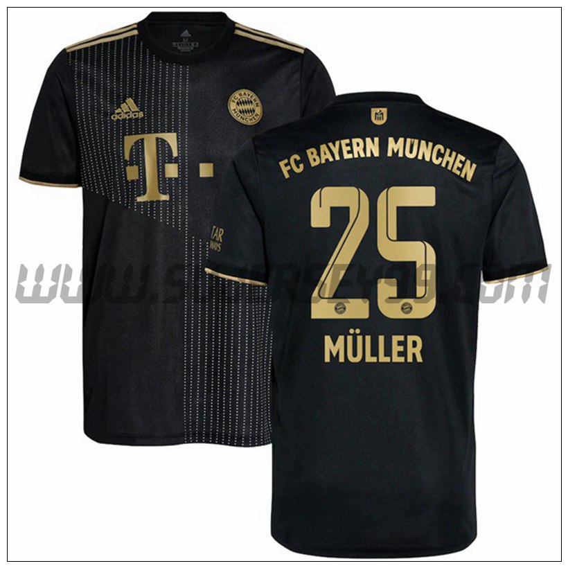 Segunda Camiseta Futbol Bayern de Munich Muller 25 2021 2022