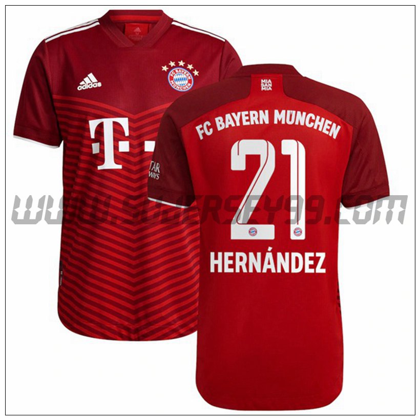 Primera Camiseta Futbol Bayern de Munich Hernandez 21 2021 2022