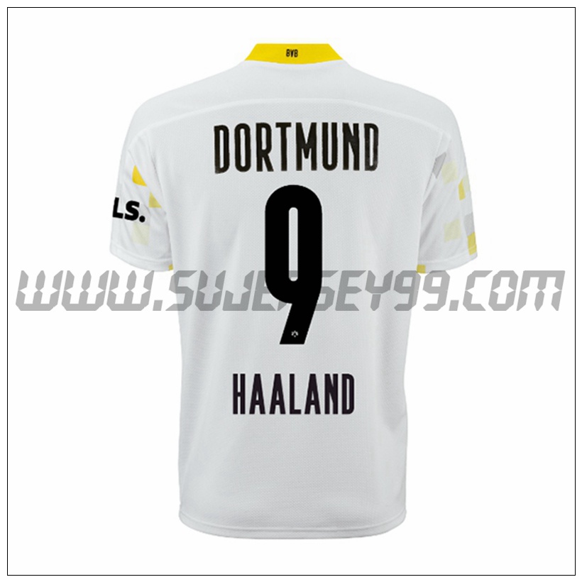 Tercera Camiseta Futbol Dortmund BVB Haaland 9 2021 2022