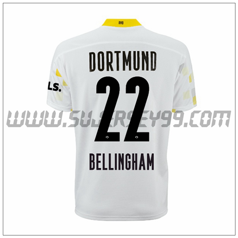 Tercera Camiseta Futbol Dortmund BVB Bellingham 22 2021 2022