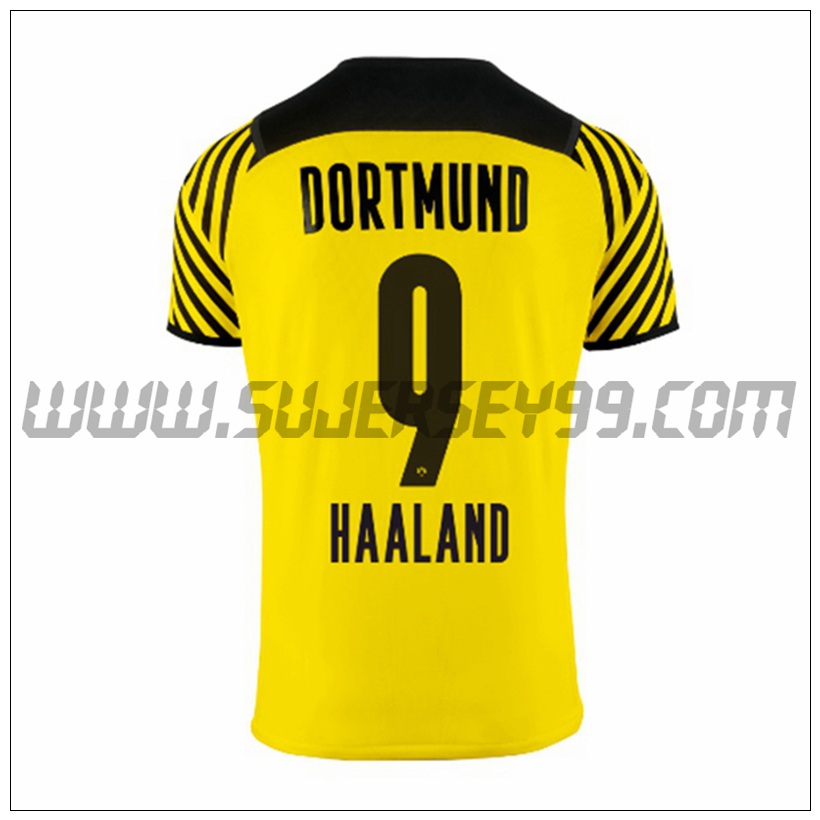 Primera Camiseta Futbol Dortmund BVB Haaland 9 2021 2022