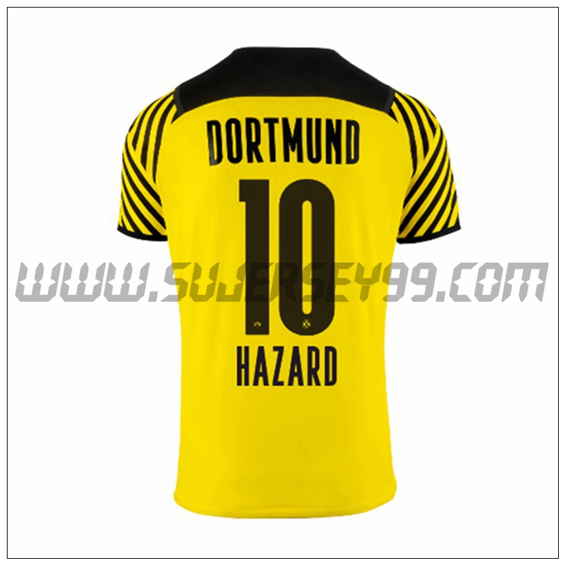 Primera Camiseta Futbol Dortmund BVB Hazard 10 2021 2022