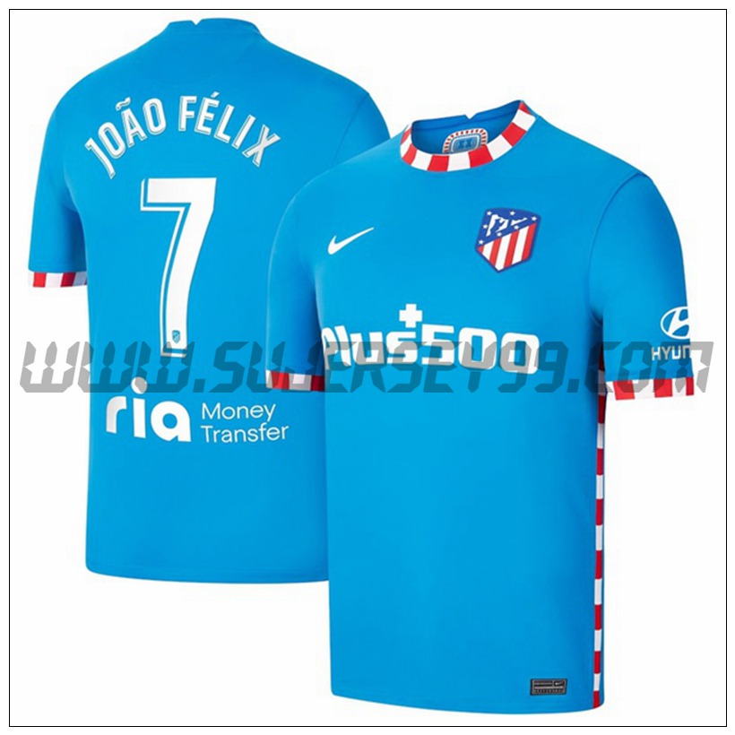 Segunda Camiseta Futbol Atletico Madrid Joao Felix 7 2021 2022