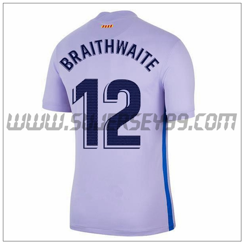 Segunda Camiseta Futbol FC Barcelona Martin Brathwaie 12 2021 2022