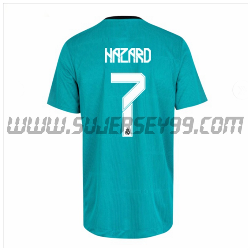 Tercera Camiseta Futbol Real Madrid Hazard 7 2021 2022