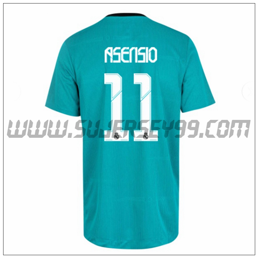 Tercera Camiseta Futbol Real Madrid Asensio 11 2021 2022