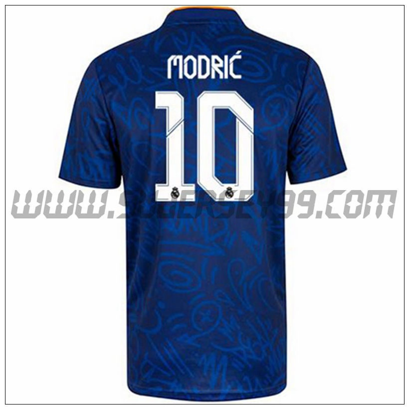 Segunda Camiseta Futbol Real Madrid Modric 10 2021 2022