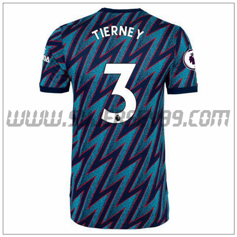 Tercera Camiseta Futbol FC Arsenal Kieran Tierney 3 2021 2022