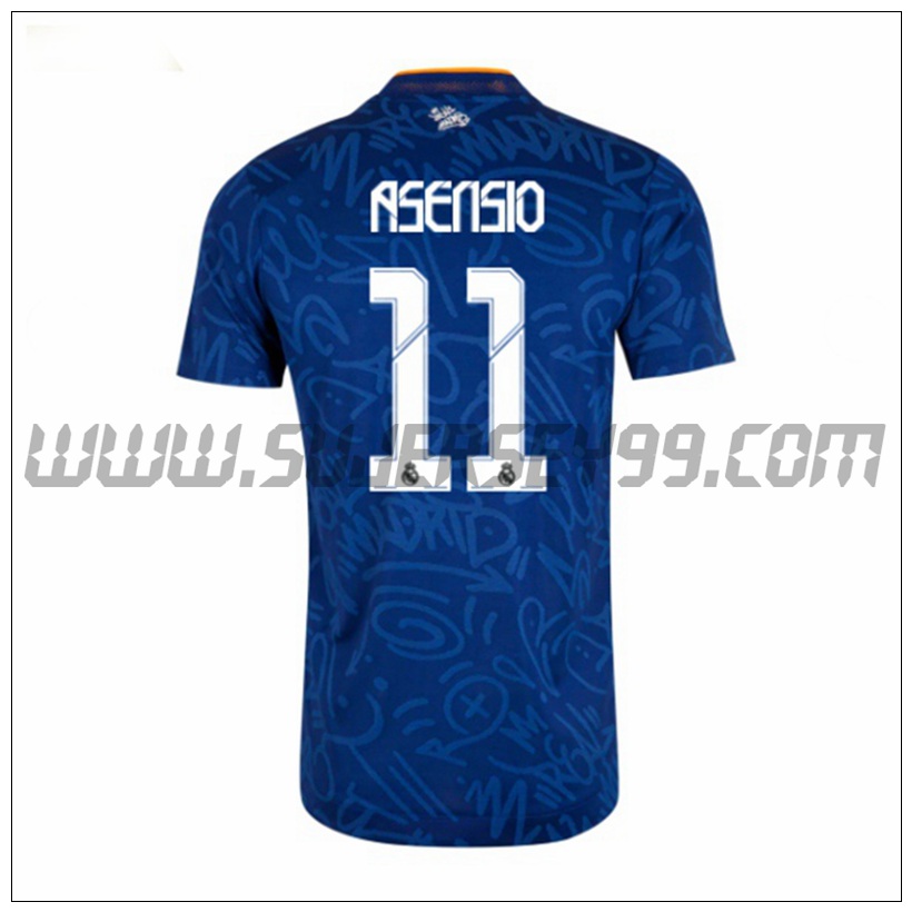 Segunda Camiseta Futbol Real Madrid Asensio 11 2021 2022