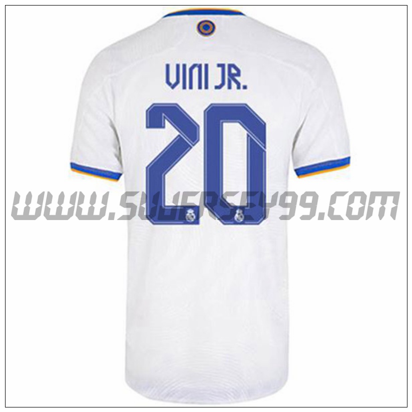 Primera Camiseta Futbol Real Madrid Vini Jr 20 2021 2022