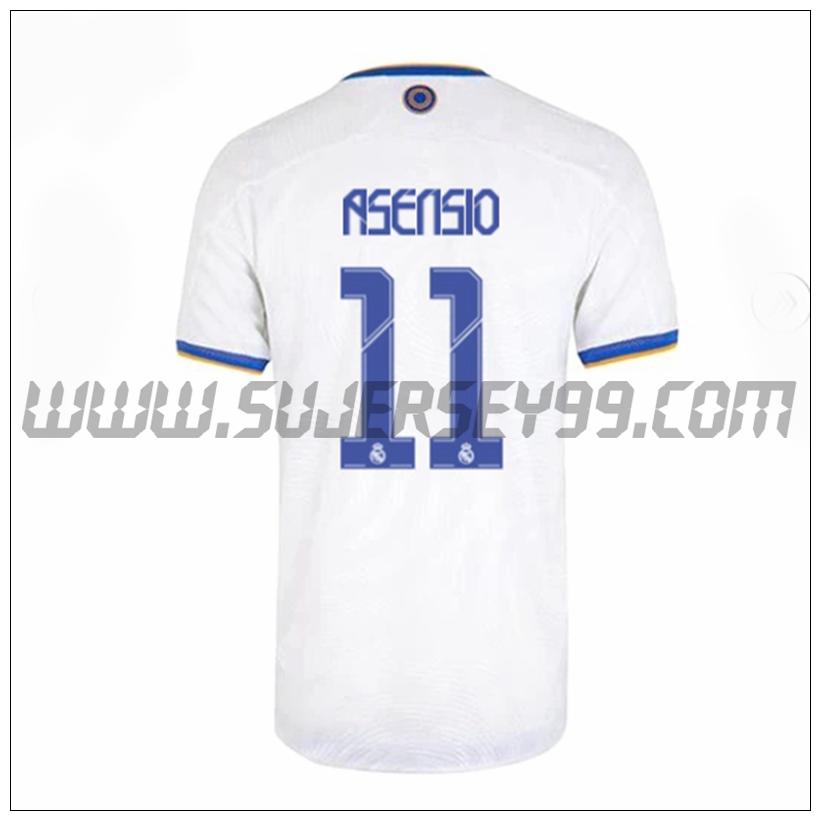 Primera Camiseta Futbol Real Madrid Asensio 11 2021 2022