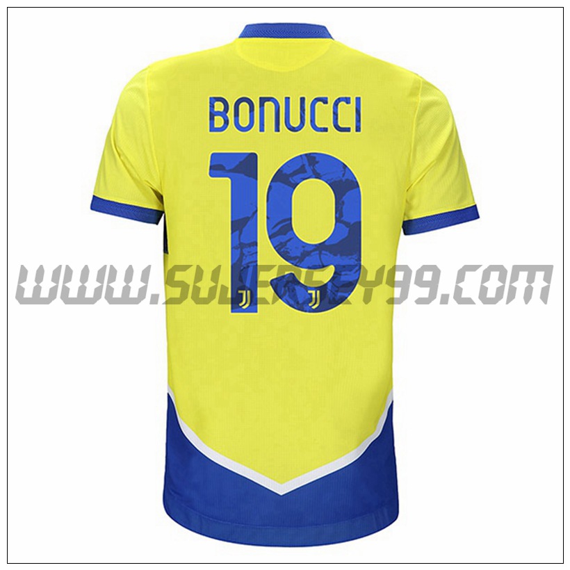 Tercera Camiseta Futbol Juventus BONUCCI 19 2021 2022