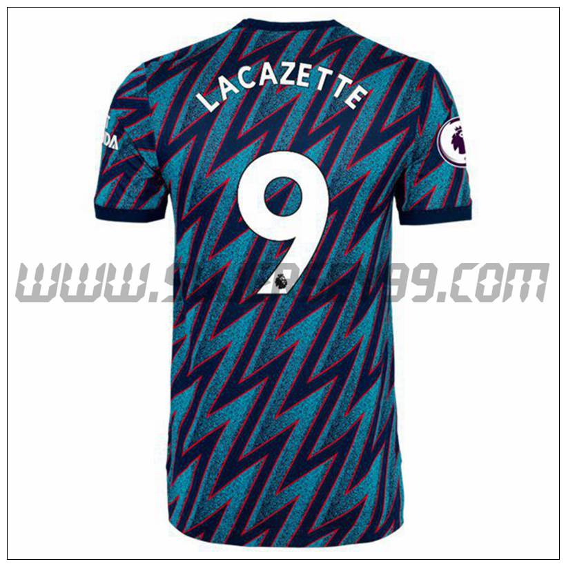 Tercera Camiseta Futbol FC Arsenal Alexandre Lacazette 9 2021 2022