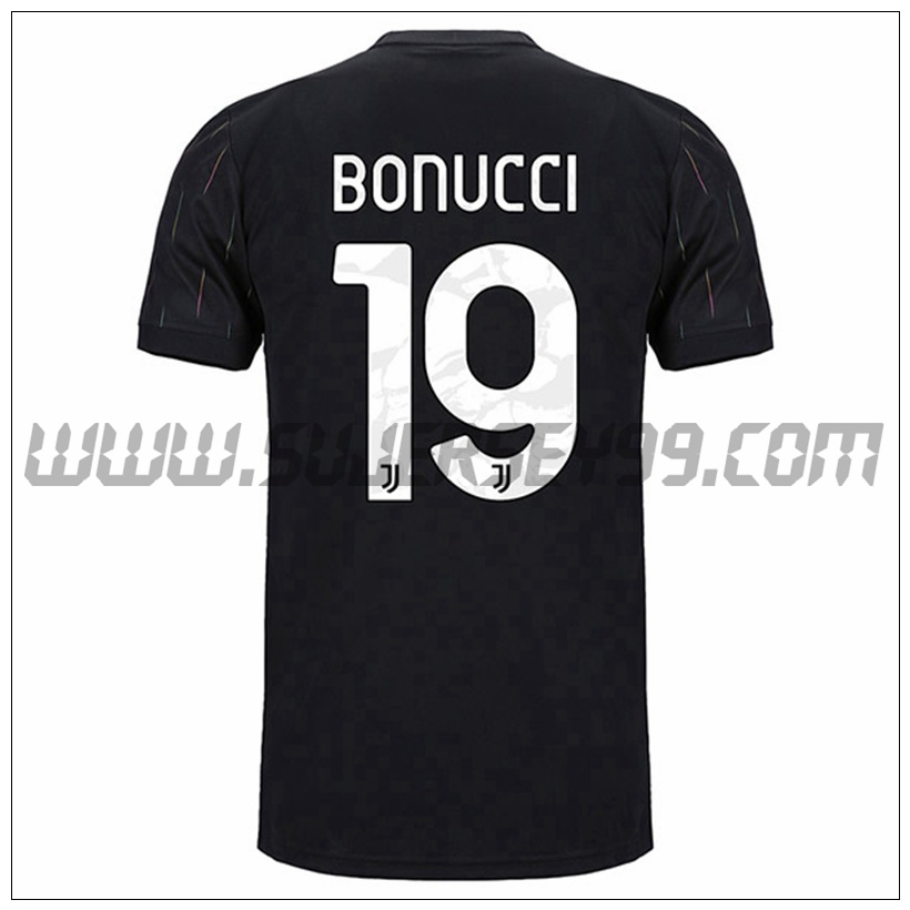 Segunda Camiseta Futbol Juventus BONUCCI 19 2021 2022