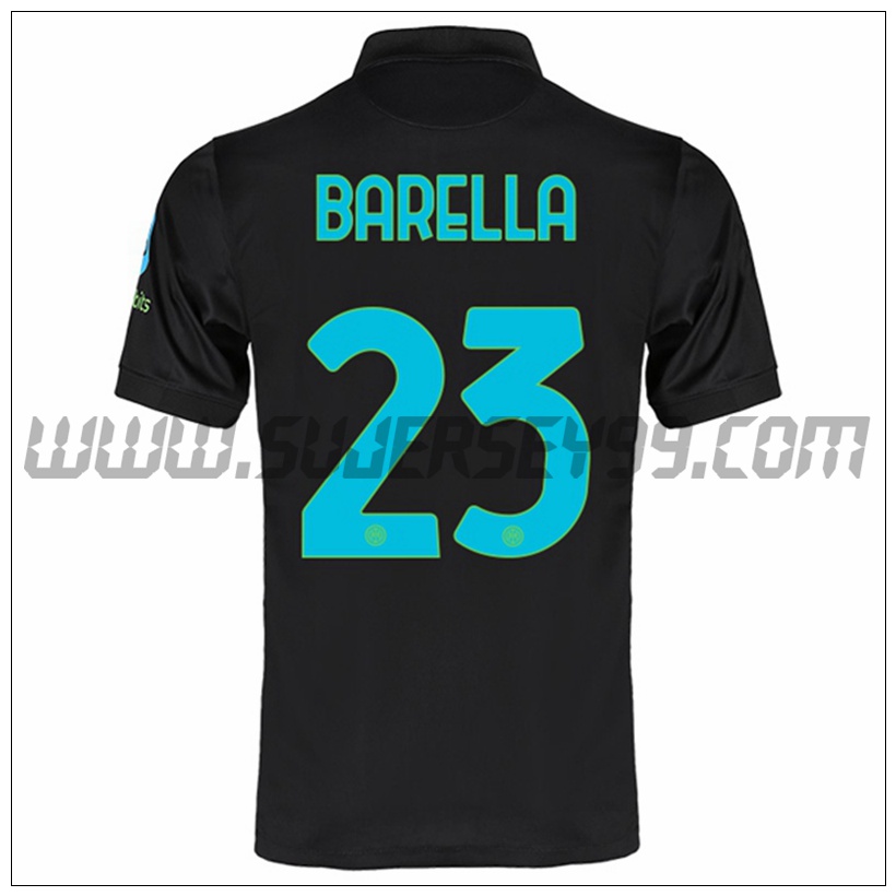 Tercera Camiseta Futbol Inter Milan BARELLA 23 2021 2022