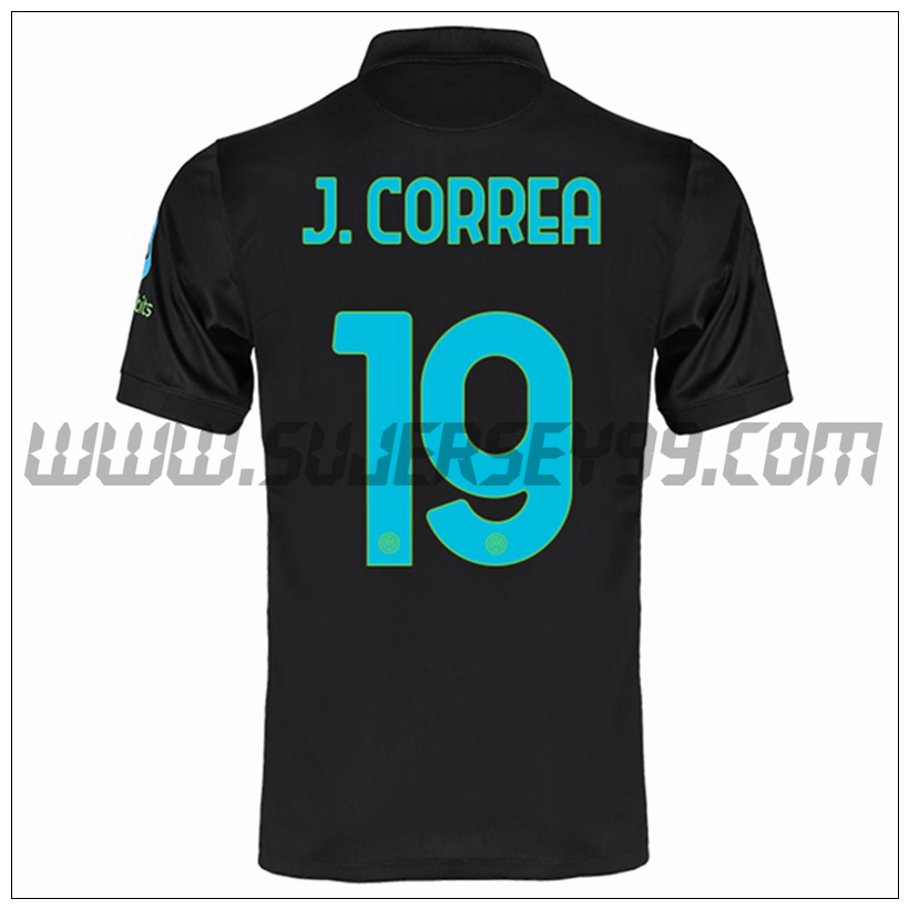 Tercera Camiseta Futbol Inter Milan J.CORREA 19 2021 2022