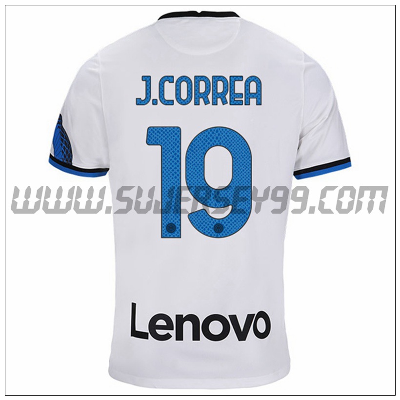 Segunda Camiseta Futbol Inter Milan J.CORREA 19 2021 2022