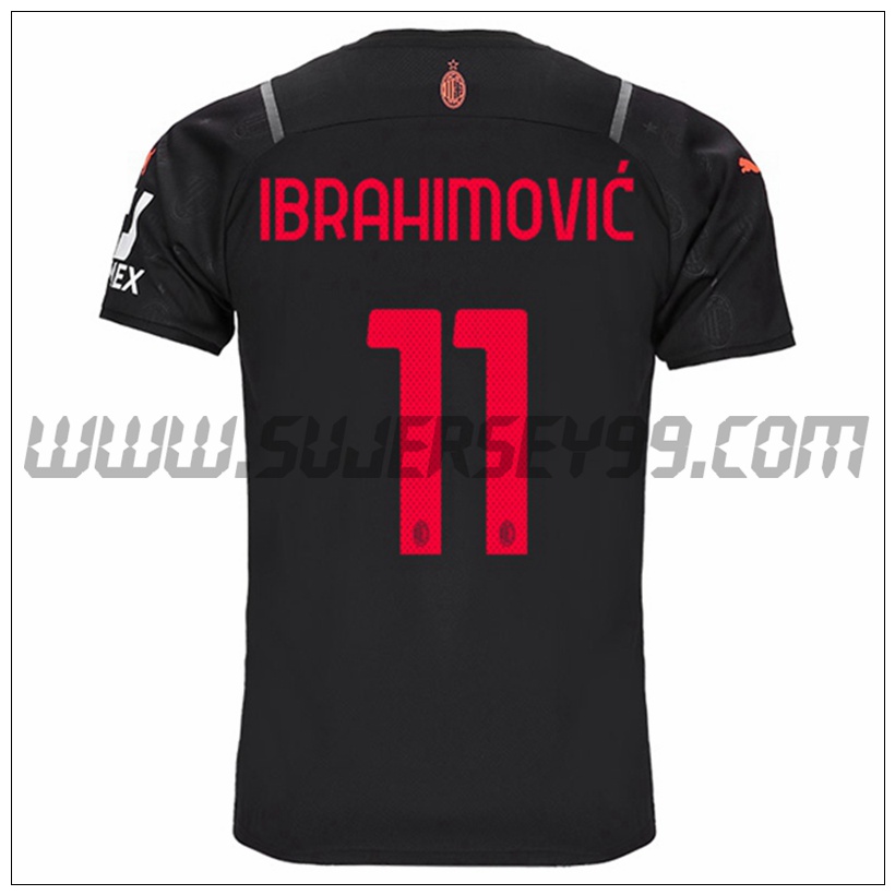 Tercera Camiseta Futbol AC Milan IBRAHIMOVIC 11 2021 2022