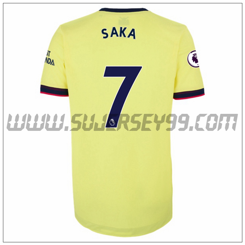 Segunda Camiseta Futbol FC Arsenal Bukayo Saka 7 2021 2022