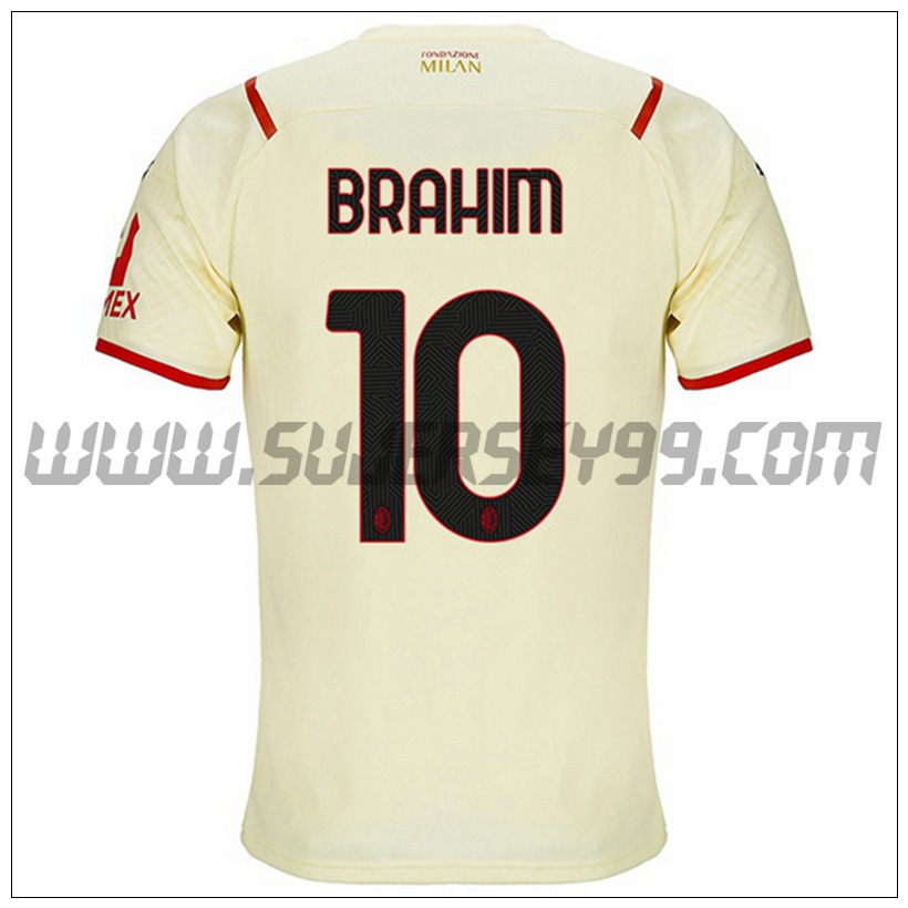 Segunda Camiseta Futbol AC Milan BRAHIM 10 2021 2022