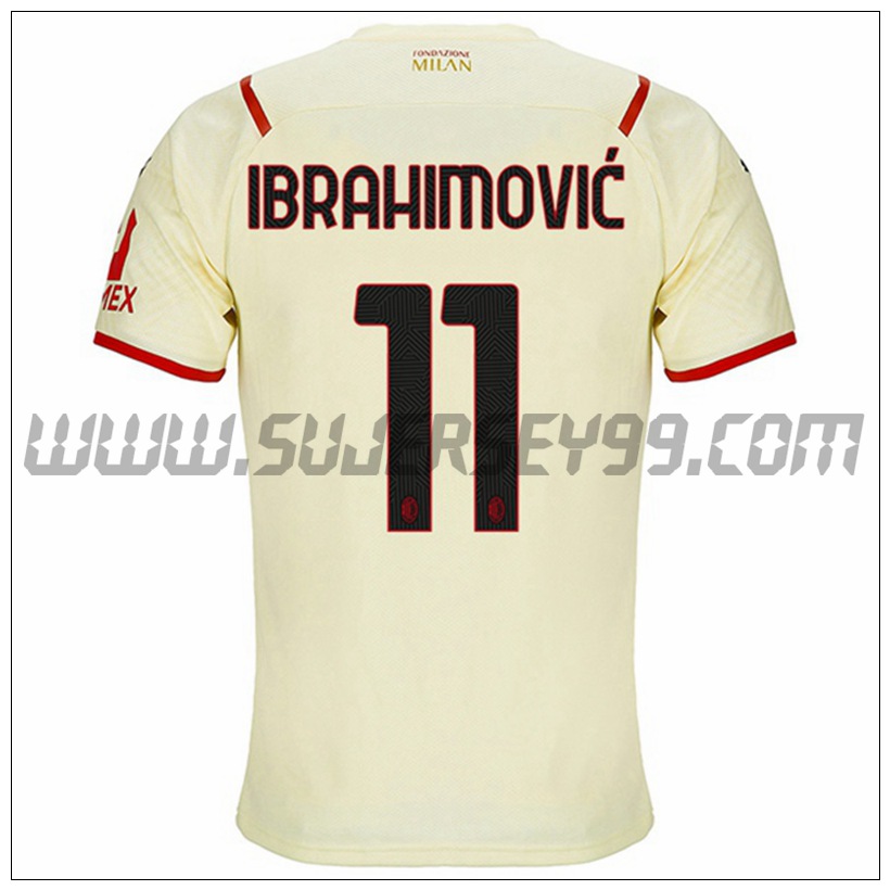 Segunda Camiseta Futbol AC Milan IBRAHIMOVIC 11 2021 2022