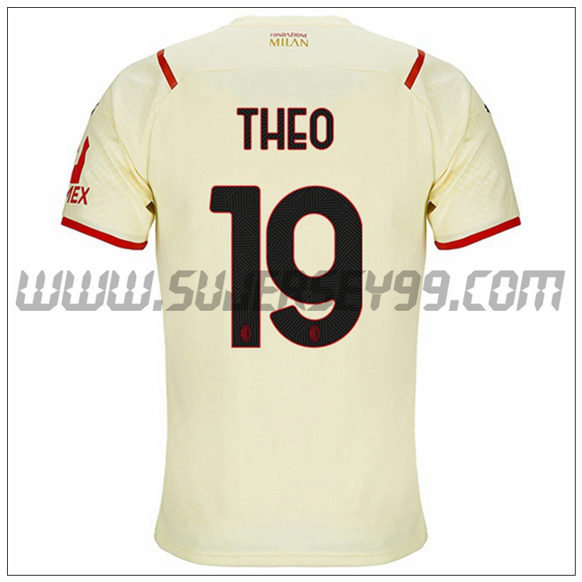 Segunda Camiseta Futbol AC Milan THEO 19 2021 2022