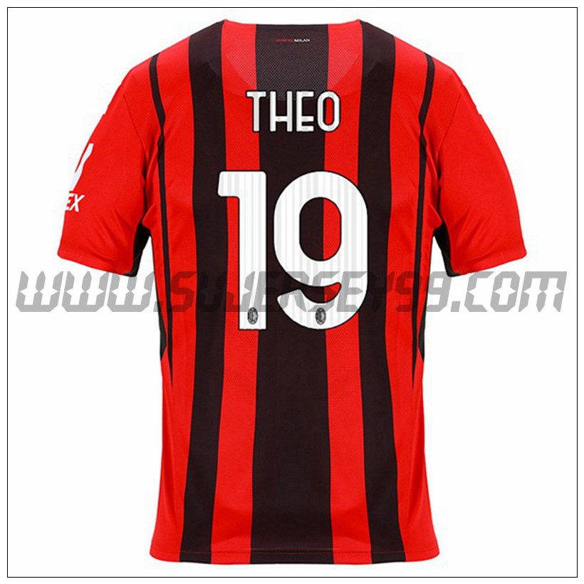 Primera Camiseta Futbol AC Milan THEO 19 2021 2022