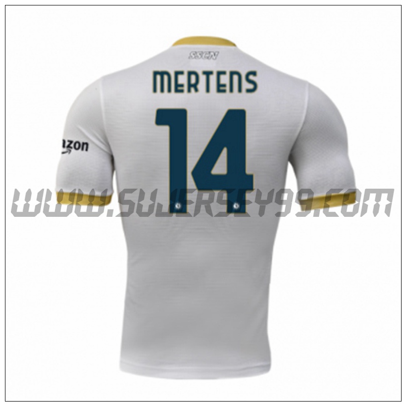 Segunda Camiseta Futbol SSC Napoles MERTENS 14 2021 2022