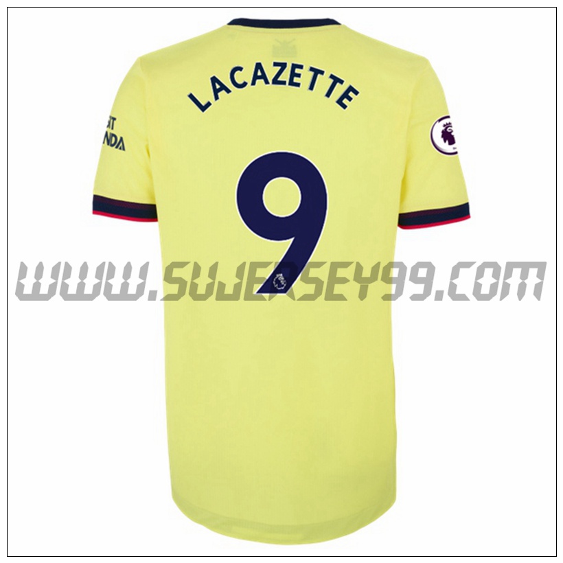 Segunda Camiseta Futbol FC Arsenal Alexandre Lacazette 9 2021 2022