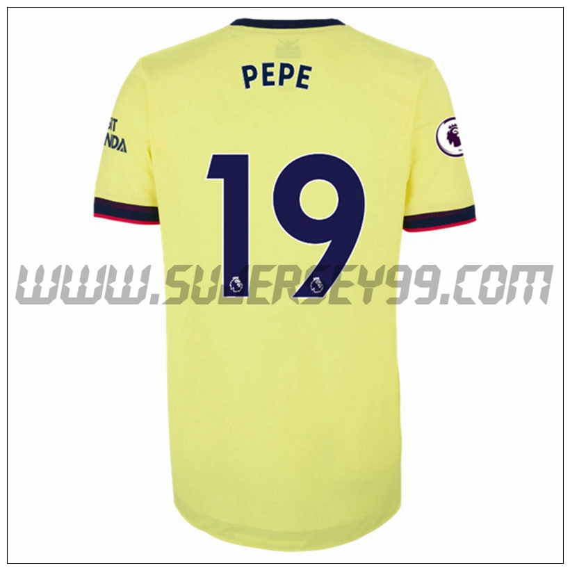 Segunda Camiseta Futbol FC Arsenal Nicolas Pepe 19 2021 2022