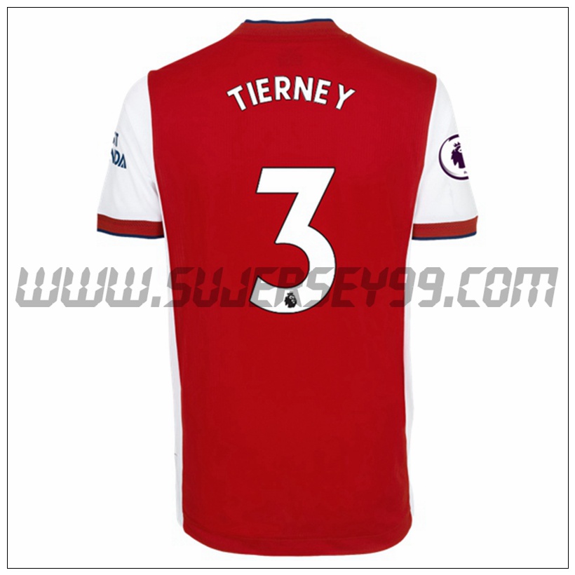 Primera Camiseta Futbol FC Arsenal Kieran Tierney 3 2021 2022