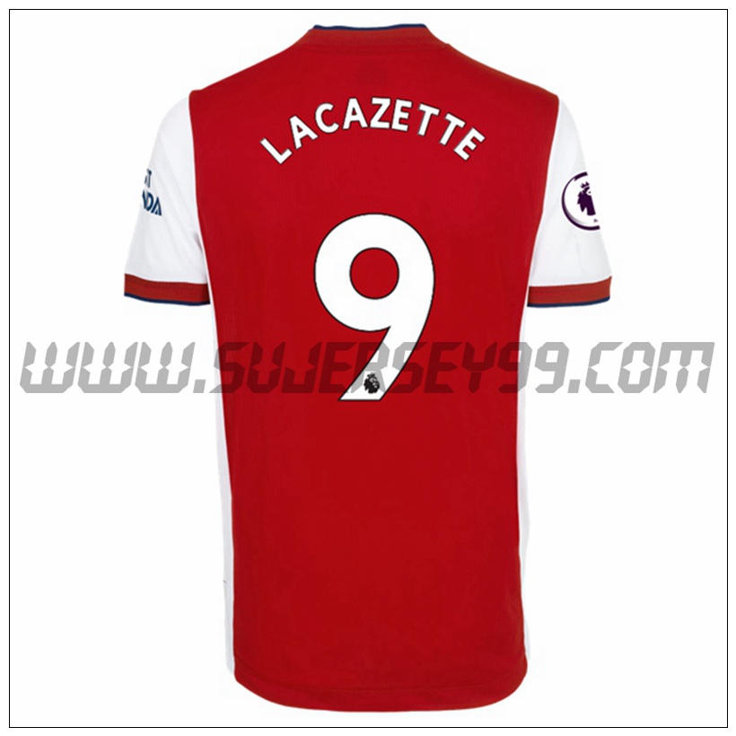 Primera Camiseta Futbol FC Arsenal Alexandre Lacazette 9 2021 2022