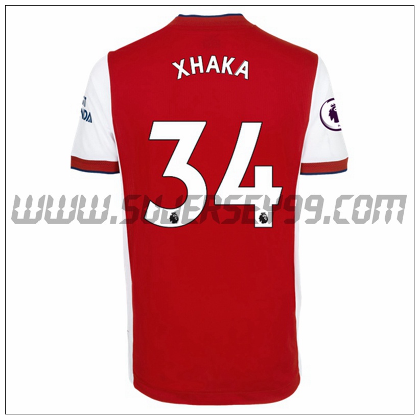 Primera Camiseta Futbol FC Arsenal Granit Xhaka 34 2021 2022