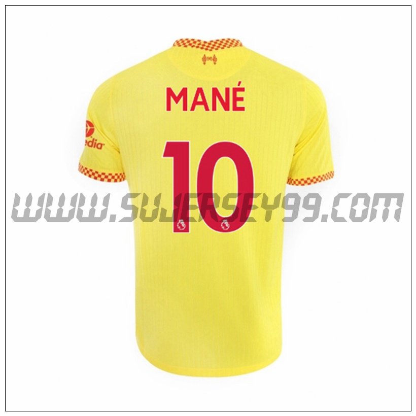 Tercera Camiseta Futbol FC Liverpool Sadio Mane 10 2021 2022