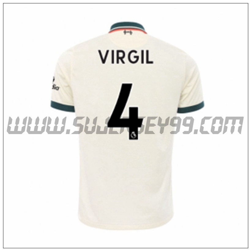 Segunda Camiseta Futbol FC Liverpool Virgil 4 2021 2022