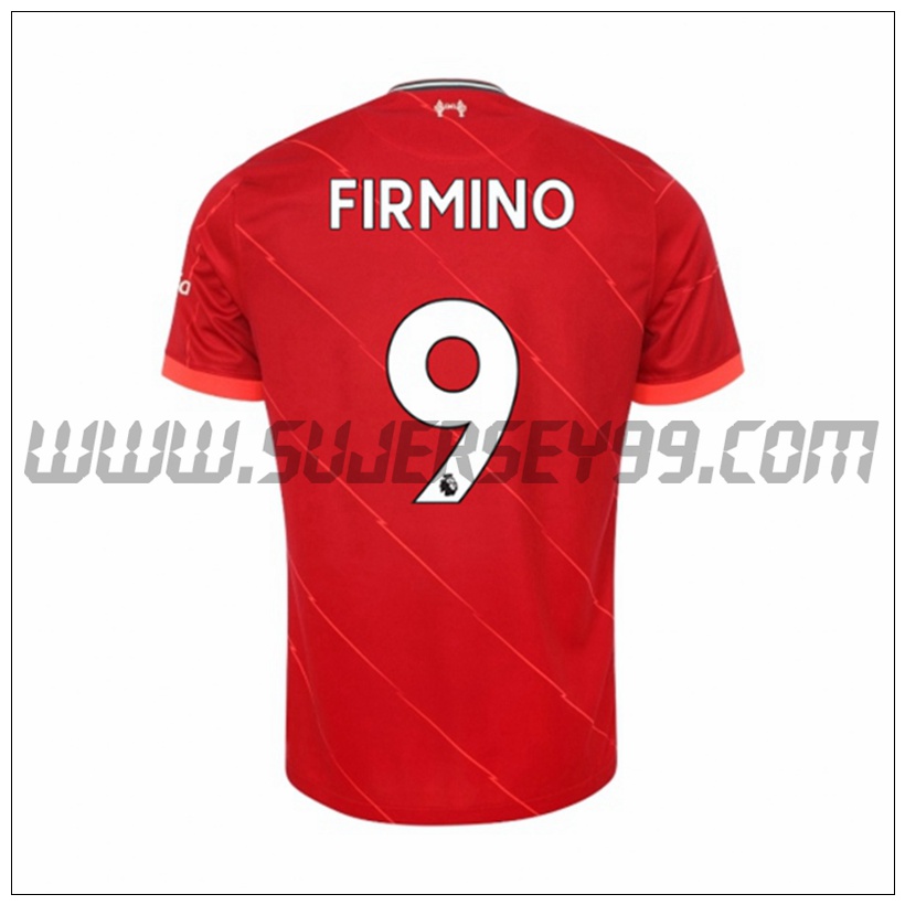 Primera Camiseta Futbol FC Liverpool Roberto Firmino 9 2021 2022