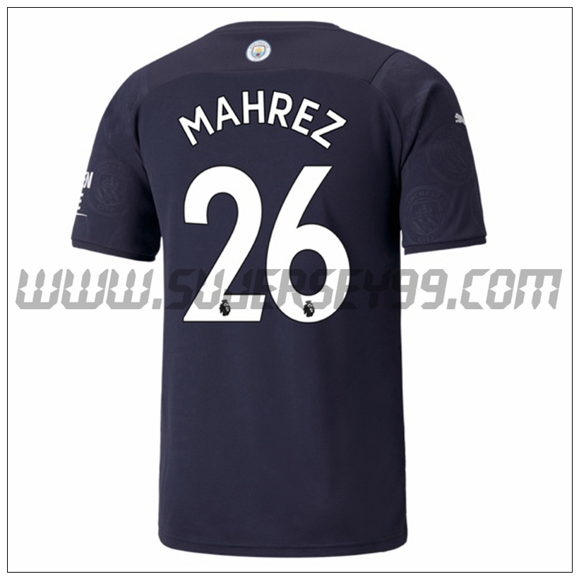 Tercera Camiseta Futbol Manchester City MAHREZ 26 2021 2022