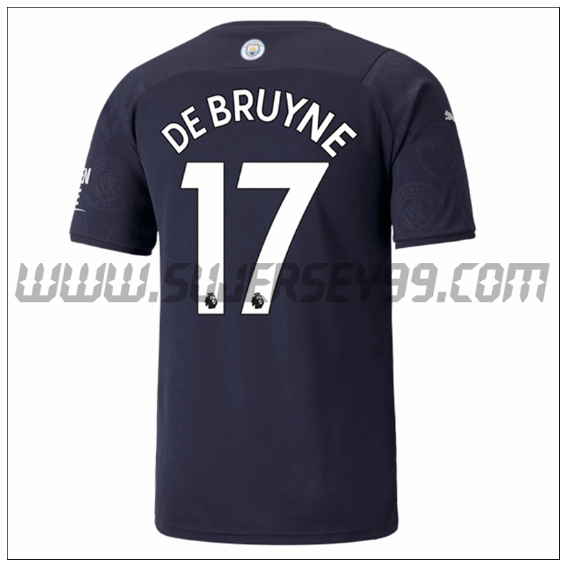 Tercera Camiseta Futbol Manchester City DEBRUYNE 17 2021 2022