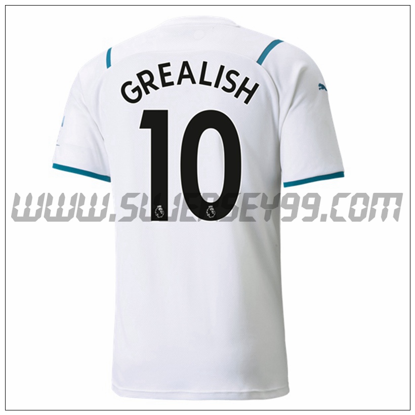 Segunda Camiseta Futbol Manchester City GREALISH 10 2021 2022