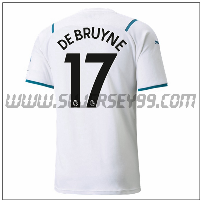 Segunda Camiseta Futbol Manchester City DEBRUYNE 17 2021 2022