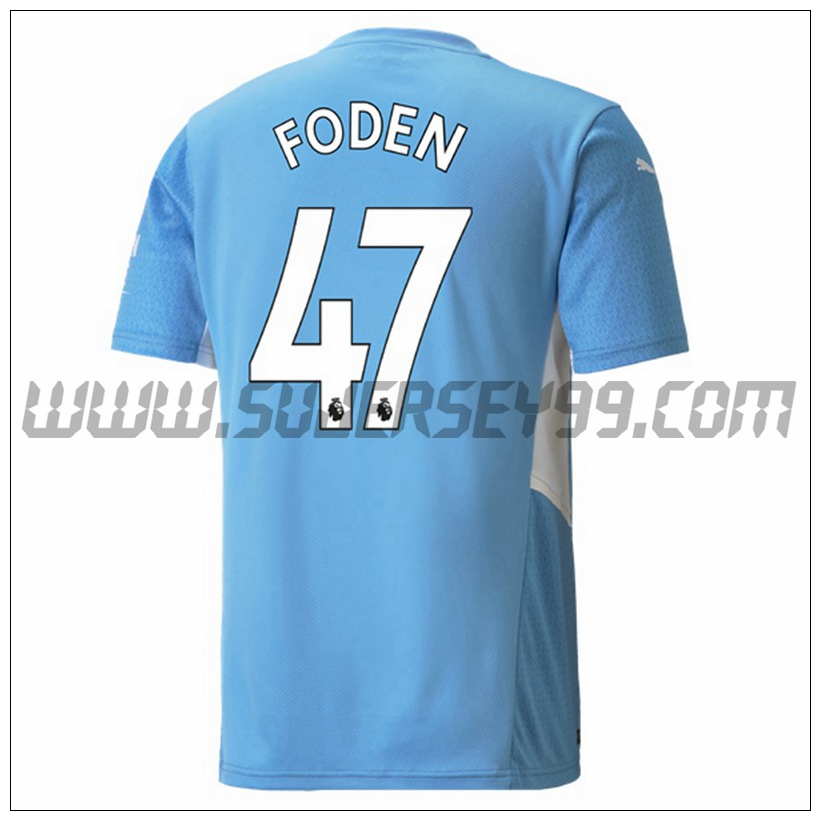 Primera Camiseta Futbol Manchester City FODEN 47 2021 2022