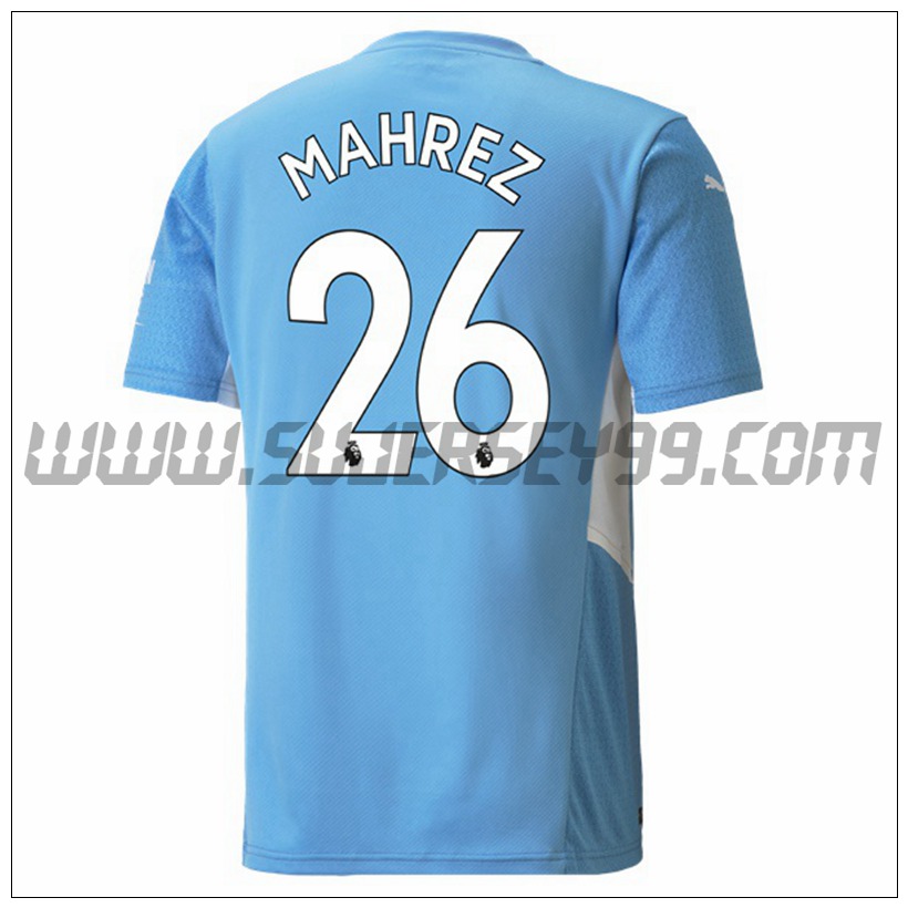 Primera Camiseta Futbol Manchester City MAHREZ 26 2021 2022