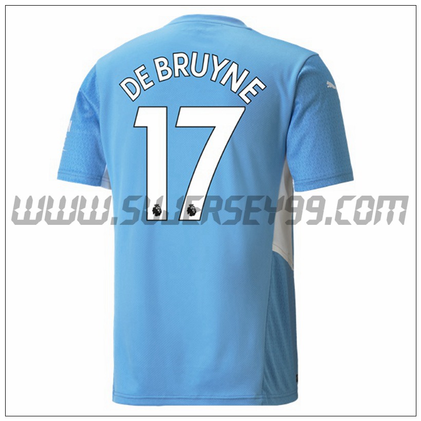 Primera Camiseta Futbol Manchester City DEBRUYNE 17 2021 2022