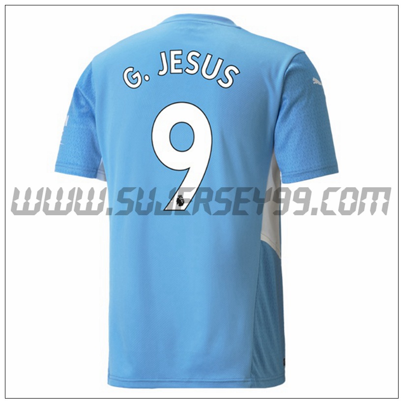 Primera Camiseta Futbol Manchester City G.JESUS 9 2021 2022