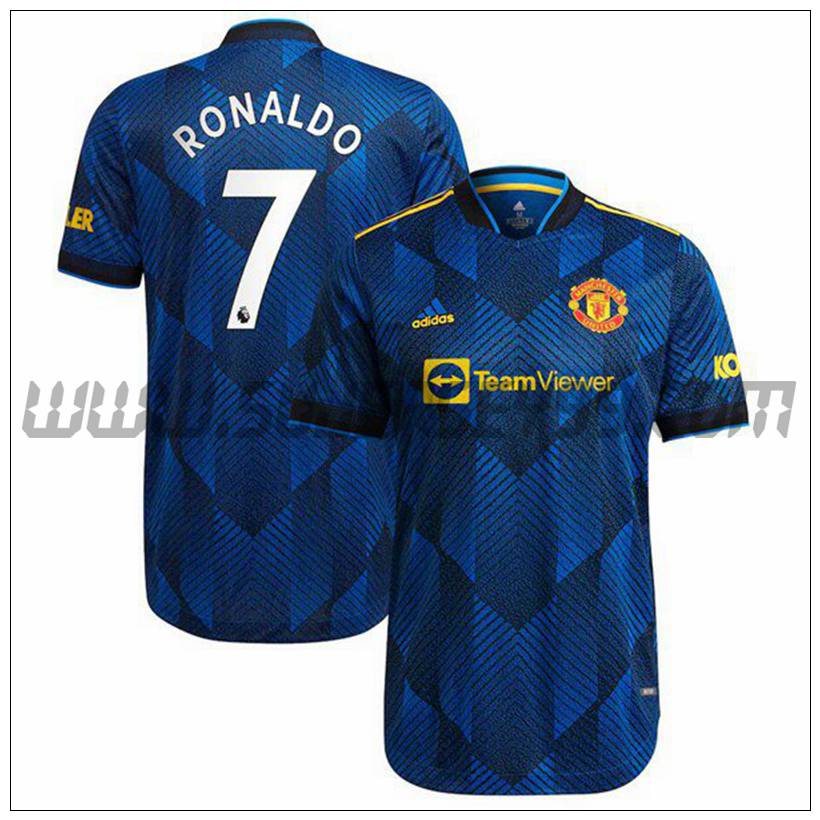 Tercera Camiseta Futbol Manchester United Ronaldo 7 2021 2022