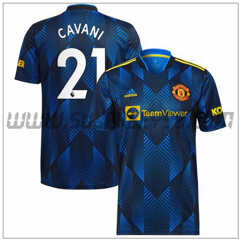 Tercera Camiseta Futbol Manchester United Cavani 21 2021 2022