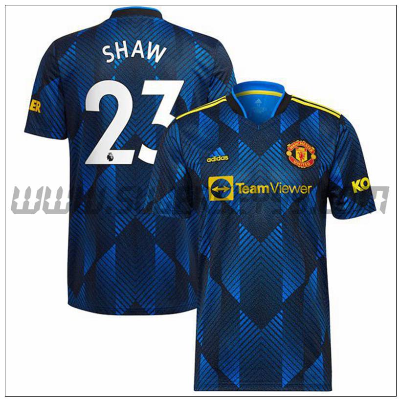 Tercera Camiseta Futbol Manchester United Shaw 23 2021 2022